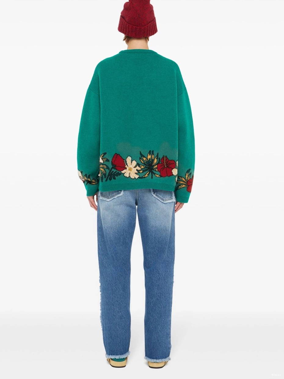 Cheap intarsia-knit jumper Alanui floral Women cashmere 0330